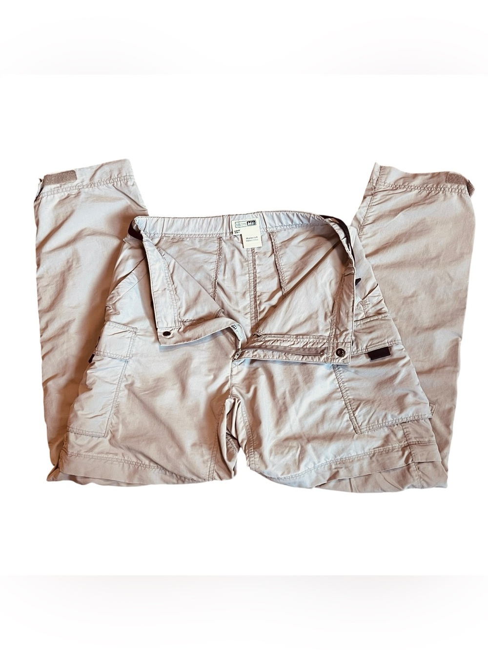 REI Women’s Sz 8 Tan Trailmade Convertible Cargo Pants Nylon Lightweight - Picture 6 of 15